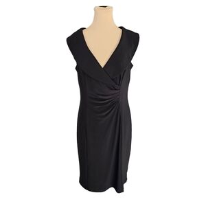 Frank Lyman Design Black Ruched Sheath Mini Dress Sz 12